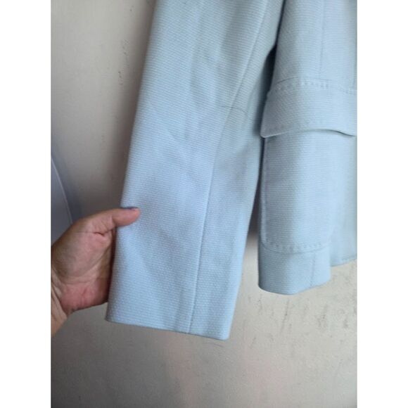 Talbots Light/Pastel Blue 1 Button Single Breasted Notch Lapel Blazer size 8 - Picture 5 of 16